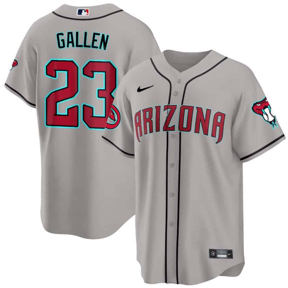 Men Arizona Diamondback #23 Gallen Grey 2024 Nike Cool Base MLB Jersey